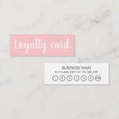 ミニマルタイポグラフィトレンディーピンクロイヤリティカード スキニー名刺 (正面/裏面)