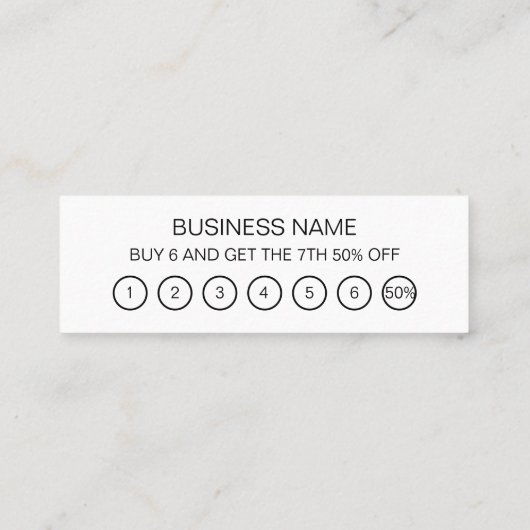 ミニマルタイポグラフィトレンディーピンクロイヤリティカード スキニー名刺 (裏面)