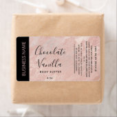 ミニマルタイポグラフィバラ金ゴールド大理石製品 ラベル (インサイチュ)