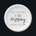 ミニマルタイポグラフィバースデーパーティーデザイン ペーパープレート<br><div class="desc">祝スタイルでは、カスタマイズ可能な誕生日パーティーデザイン、ミニマルなタイポグラフィお洒落ーのレイアウトを搭載。任意の名前と年でデザインを調整し、あなたの特別な機会をパーソナライズするのに最適にする。このアエレガントプローチは男女ともに美しく機能し、誰もが確実に行わ感じ祝れる。クリーンなラインと控えめなエレガンスは、洗練された雰囲気を作り出し、色とアクセントの選択を輝かせる。マイルストーンの誕生日や親密な集まりのために、このデザインは楽にクラスのtouchを追加するイベント。あなたのお祝いをデザインと一緒に忘れユニークない尊敬の人として！</div>