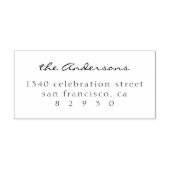 ミニマルタイポグラフィファミリースクリプト差出人住所 ラバースタンプ (インプリント)