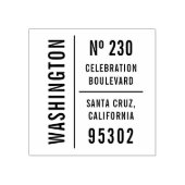 ミニマルタイポグラフィファミリー名&差出人住所 ラバースタンプ (インプリント)