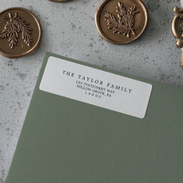 ミニマルタイポグラフィファミリー差出人住所 ラベル