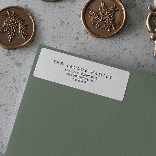 ミニマルタイポグラフィファミリー差出人住所 ラベル