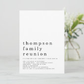 ミニマルタイポグラフィファミリー懇親会パーティー 招待状 (スタンド正面)