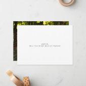 ミニマルタイポグラフィフォトメイド・オブ・オーナー(花嫁付き添い人)提案 ノートカード (正面/裏面インサイチュ)