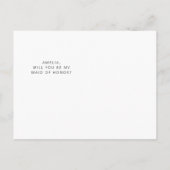 ミニマルタイポグラフィフォトメイド・オブ・オーナー(花嫁付き添い人)提案 ポストカード (裏面)