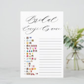 ミニマルタイポグラフィブライダルシャワー絵文字ゲーム (スタンド正面)