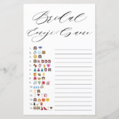 ミニマルタイポグラフィブライダルシャワー絵文字ゲーム (正面)