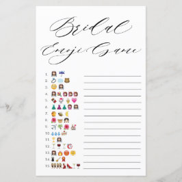 ミニマルタイポグラフィブライダルシャワー絵文字ゲーム