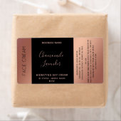 ミニマルタイポグラフィブラックバラ金ゴールド顔クリーム ラベル (インサイチュ)