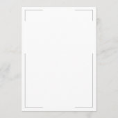 ミニマルタイポグラフィブラック&ホワイト結婚ズ メニュー (裏面)