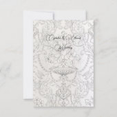 ミニマルタイポグラフィブラック&ホワイト結婚ズ 招待状 (裏面)