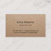 ミニマルタイポグラフィヘアサロン素朴クラフト 名刺 (裏面)