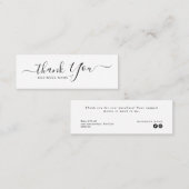 ミニマルタイポグラフィミニスモールありがとう スキニー名刺 (正面/裏面)