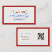 ミニマルタイポグラフィメイクアップスタイリスト名刺 名刺 (正面/裏面)