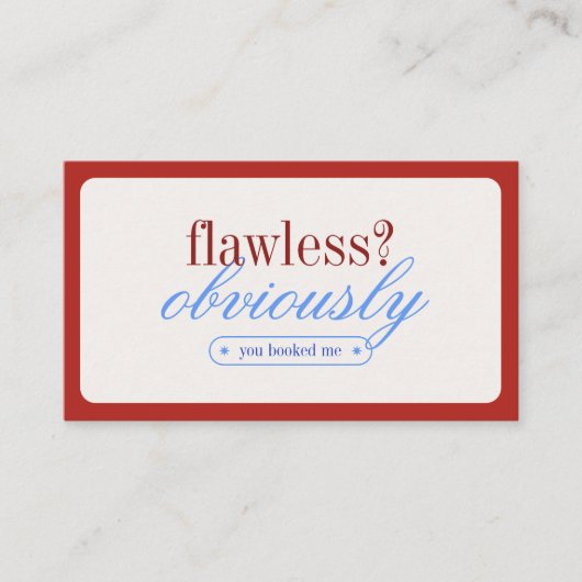 ミニマルタイポグラフィメイクアップスタイリスト名刺 名刺 (正面)