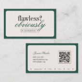 ミニマルタイポグラフィメイクアップスタイリスト名刺 名刺 (正面/裏面)