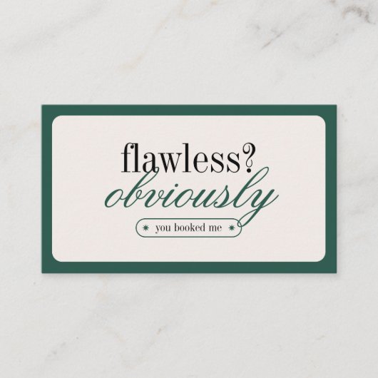 ミニマルタイポグラフィメイクアップスタイリスト名刺 名刺 (正面)