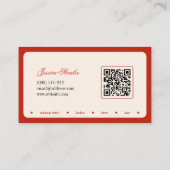 ミニマルタイポグラフィメイクアップスタイリスト名刺 名刺 (裏面)