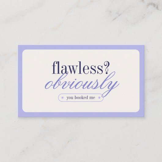 ミニマルタイポグラフィメイクアップスタイリスト名刺 名刺 (正面)