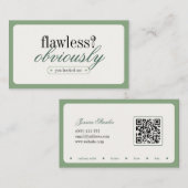 ミニマルタイポグラフィメイクアップスタイリスト名刺 名刺 (正面/裏面)