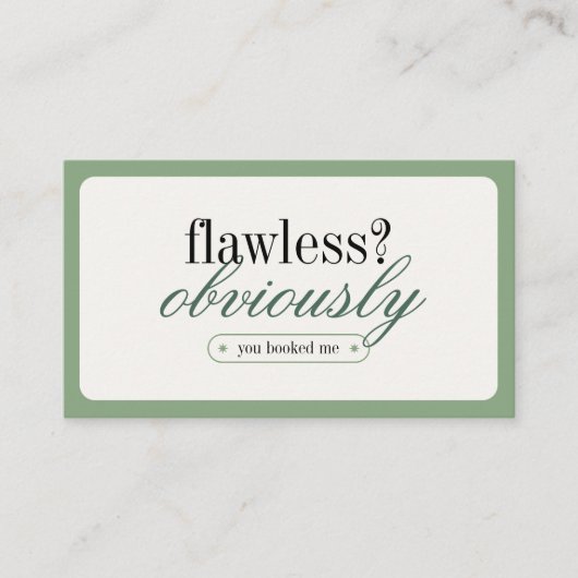 ミニマルタイポグラフィメイクアップスタイリスト名刺 名刺 (正面)