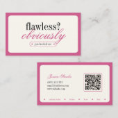 ミニマルタイポグラフィメイクアップスタイリスト名刺 名刺 (正面/裏面)