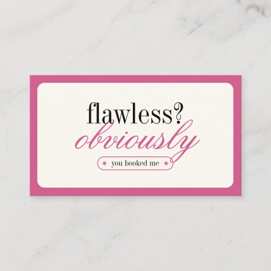 ミニマルタイポグラフィメイクアップスタイリスト名刺 名刺 (正面)