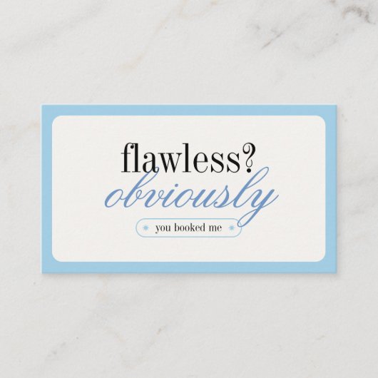 ミニマルタイポグラフィメイクアップスタイリスト名刺 名刺 (正面)