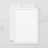 ミニマルタイポグラフィメニュー選択RSVPカード 出欠カード (裏面)