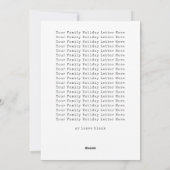 ミニマルタイポグラフィメリークリスマスフォトレター シーズンカード (裏面)