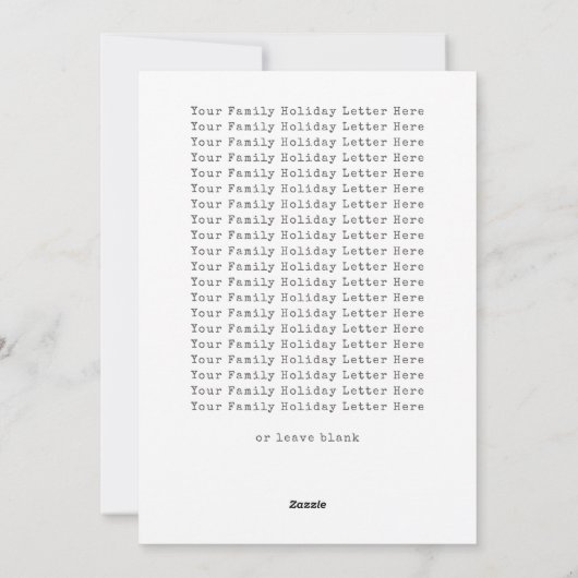 ミニマルタイポグラフィメリークリスマスフォトレター シーズンカード (裏面)