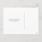 ミニマルタイポグラフィメリークリスマスフォト シーズンポストカード (裏面)