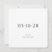 ミニマルタイポグラフィモダンの風景の写真 セーブザデート (裏面)