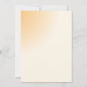 ミニマルタイポグラフィライトオレンジ結婚ズ 招待状 (裏面)