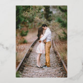 ミニマルタイポグラフィリハーサルディナー 箔招待状 (裏面)