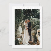 ミニマルタイポグラフィ予算結婚式招待状 招待状 (裏面)