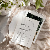 ミニマルタイポグラフィ予算結婚式招待状 招待状