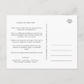 ミニマルタイポグラフィ何A年クリスマスツリー シーズンポストカード (裏面)