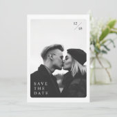 ミニマルタイポグラフィ写真ウェディング日付を保存 招待状 (スタンド正面)