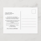 ミニマルタイポグラフィ写真デートの保存 案内ポストカード (裏面)