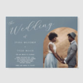 ミニマルタイポグラフィ写真 ベラム紙招待状 (正面)