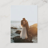 ミニマルタイポグラフィ写真QRコードウェディングRSVP エンクロージャーカード (裏面)