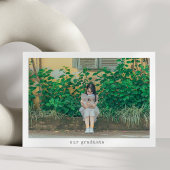 ミニマルタイポグラフィ卒業生2写真卒業 案内状