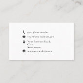 ミニマルタイポグラフィ名前をカスタムする白黒 名刺 (裏面)