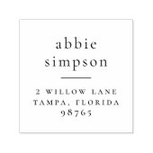 ミニマルタイポグラフィ名姓差出人住所 セルフインキングスタンプ (デザイン)