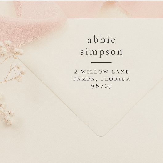 ミニマルタイポグラフィ名姓差出人住所 セルフインキングスタンプ