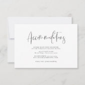 ミニマルタイポグラフィ宿泊エンクロージャカード 出欠カード (正面)