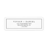 ミニマルタイポグラフィ差出人住所ラベル ラベル (正面)